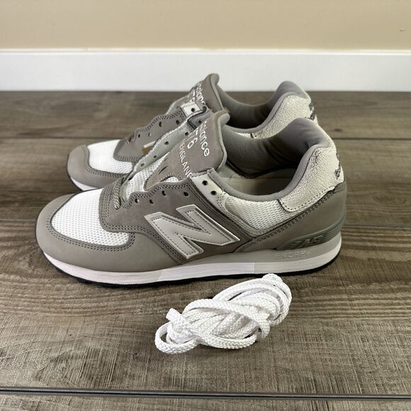 RARE New Balance 576 Made In England Womens Sz 8.5 D Mens Sz 7 D Grey Shoes